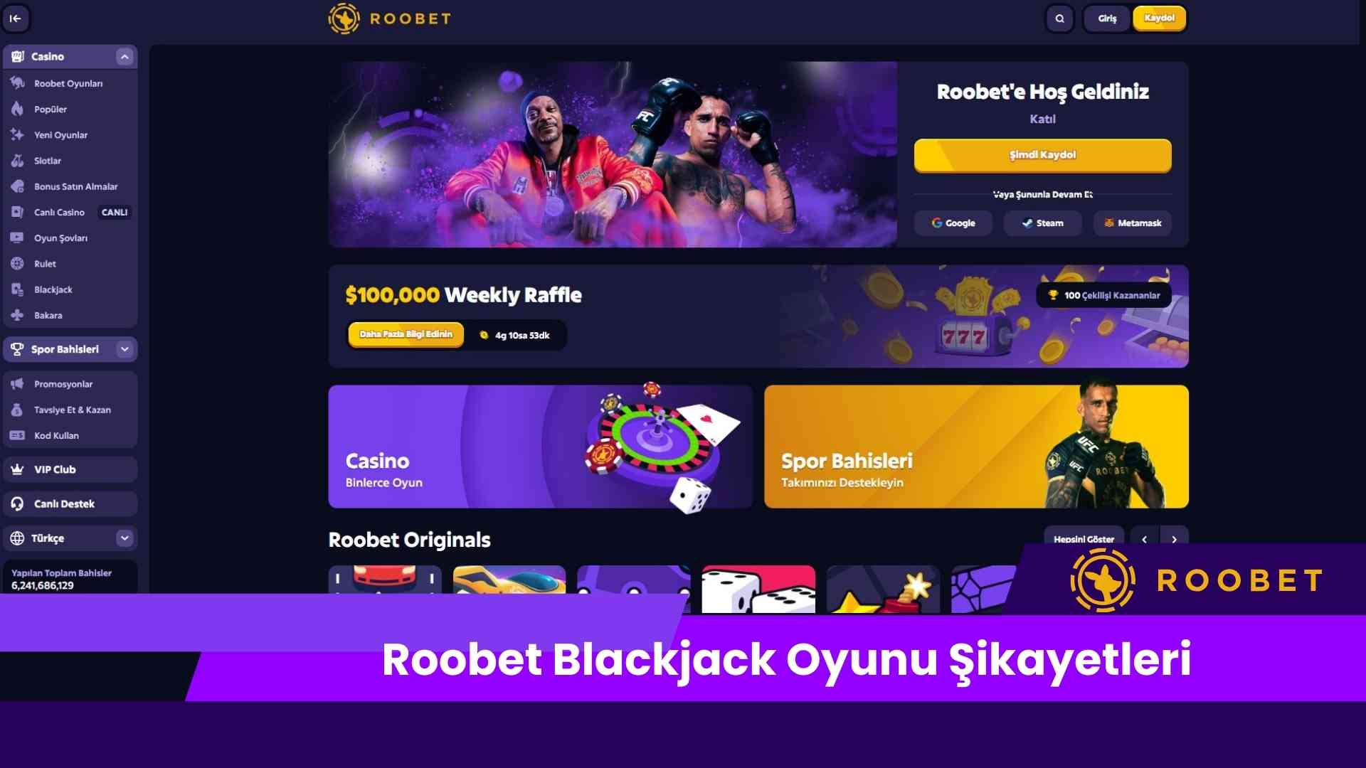 Roobet Blackjack Oyunu Şikayetleri