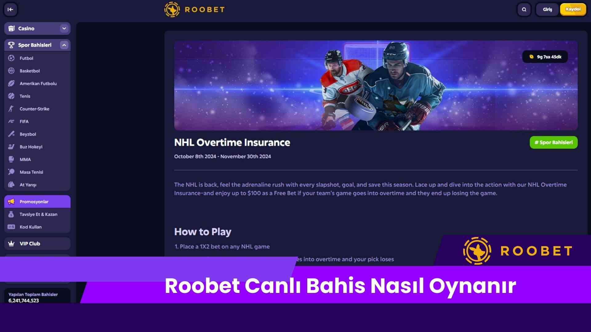 Roobet Canlı Bahis Nasıl Oynanır