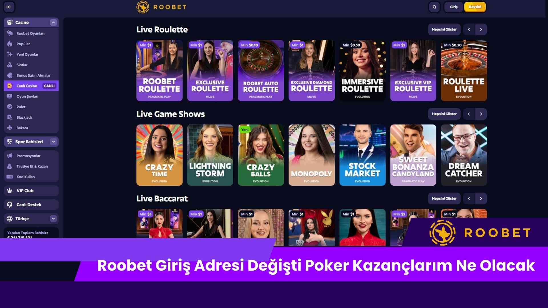 Roobet Giriş Adresi Değişti Poker