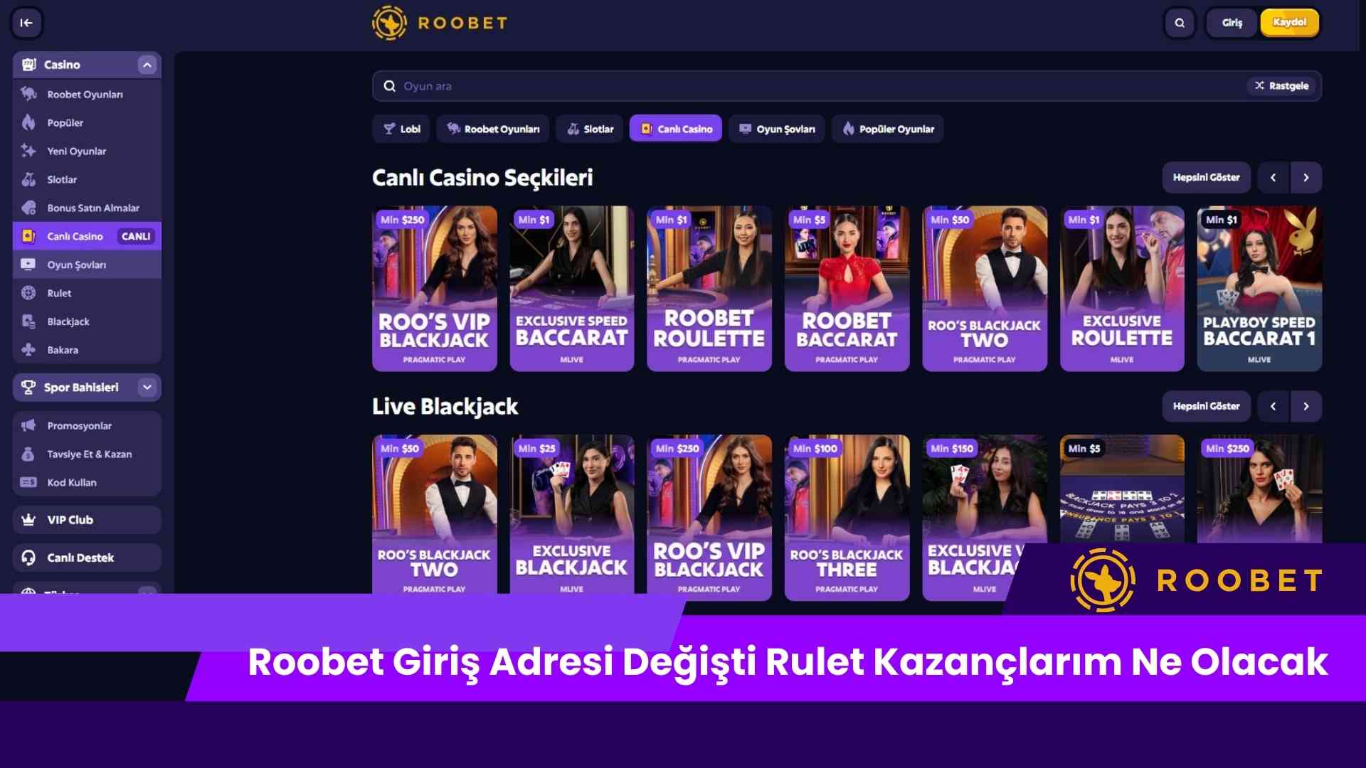 Roobet Giriş Adresi Değişti Rulet Kazançlarım Ne Olacak