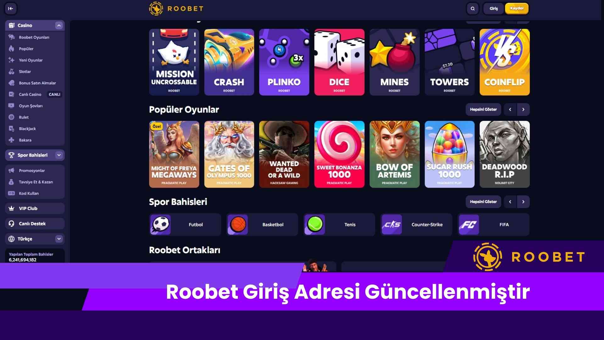 Roobet Giriş Adresi Güncellenmiştir
