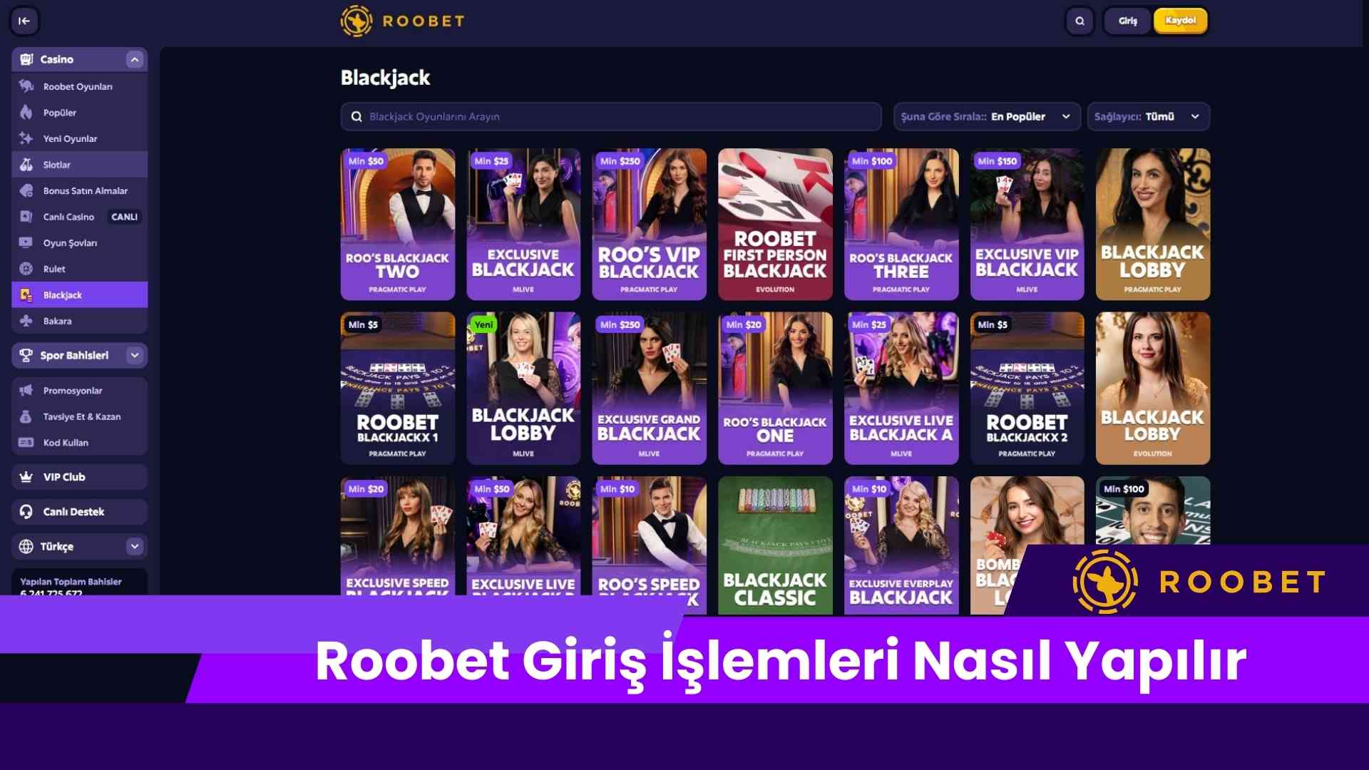 Roobet Giriş İşlemleri Nasıl Yapılır