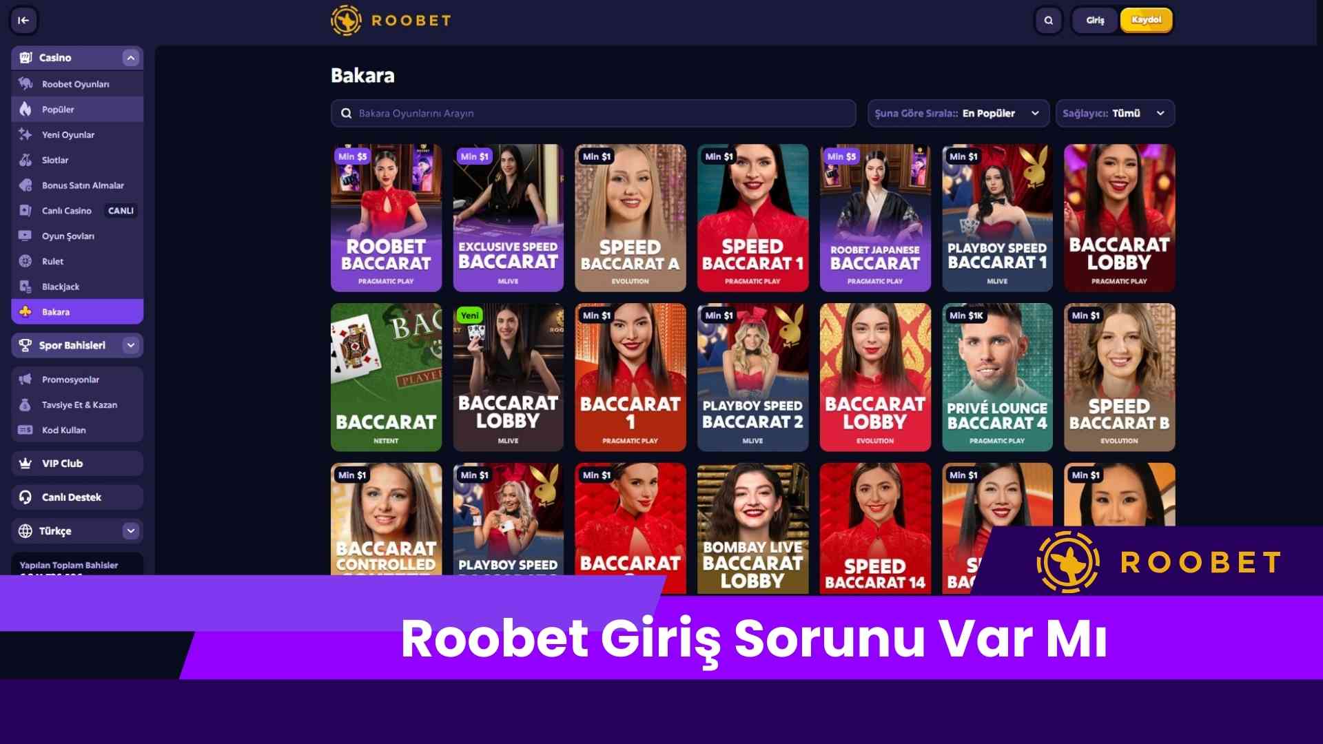 Roobet Giriş Sorunu Var Mı