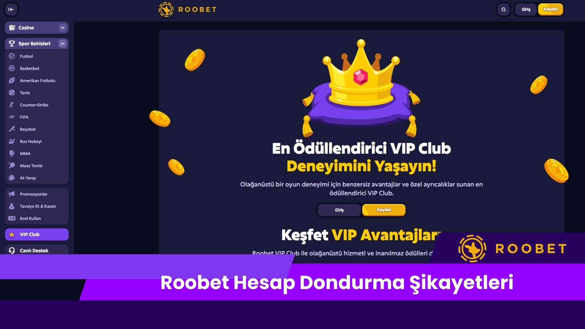 Roobet Hesap Dondurma