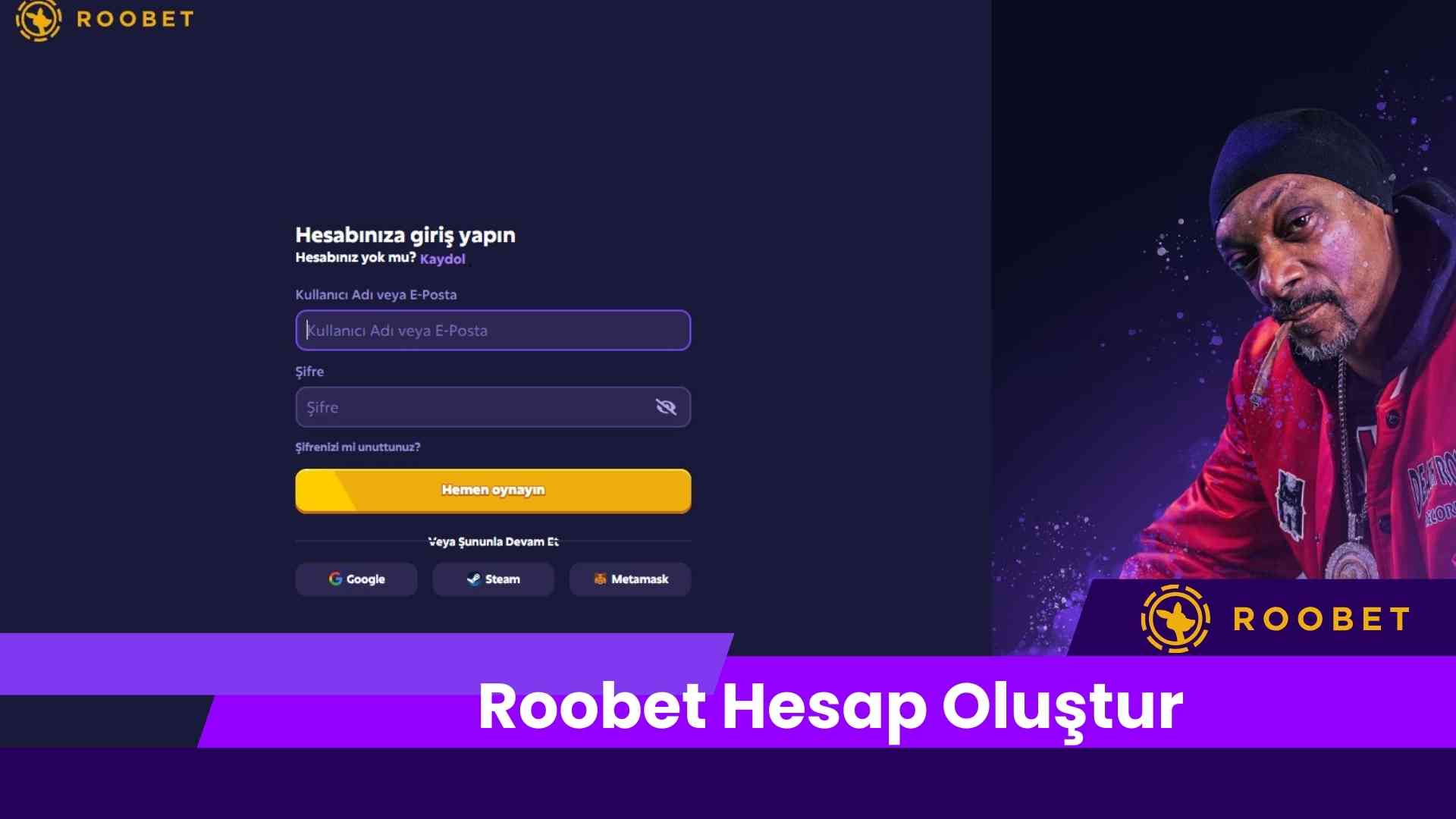 Roobet Hesap Oluştur