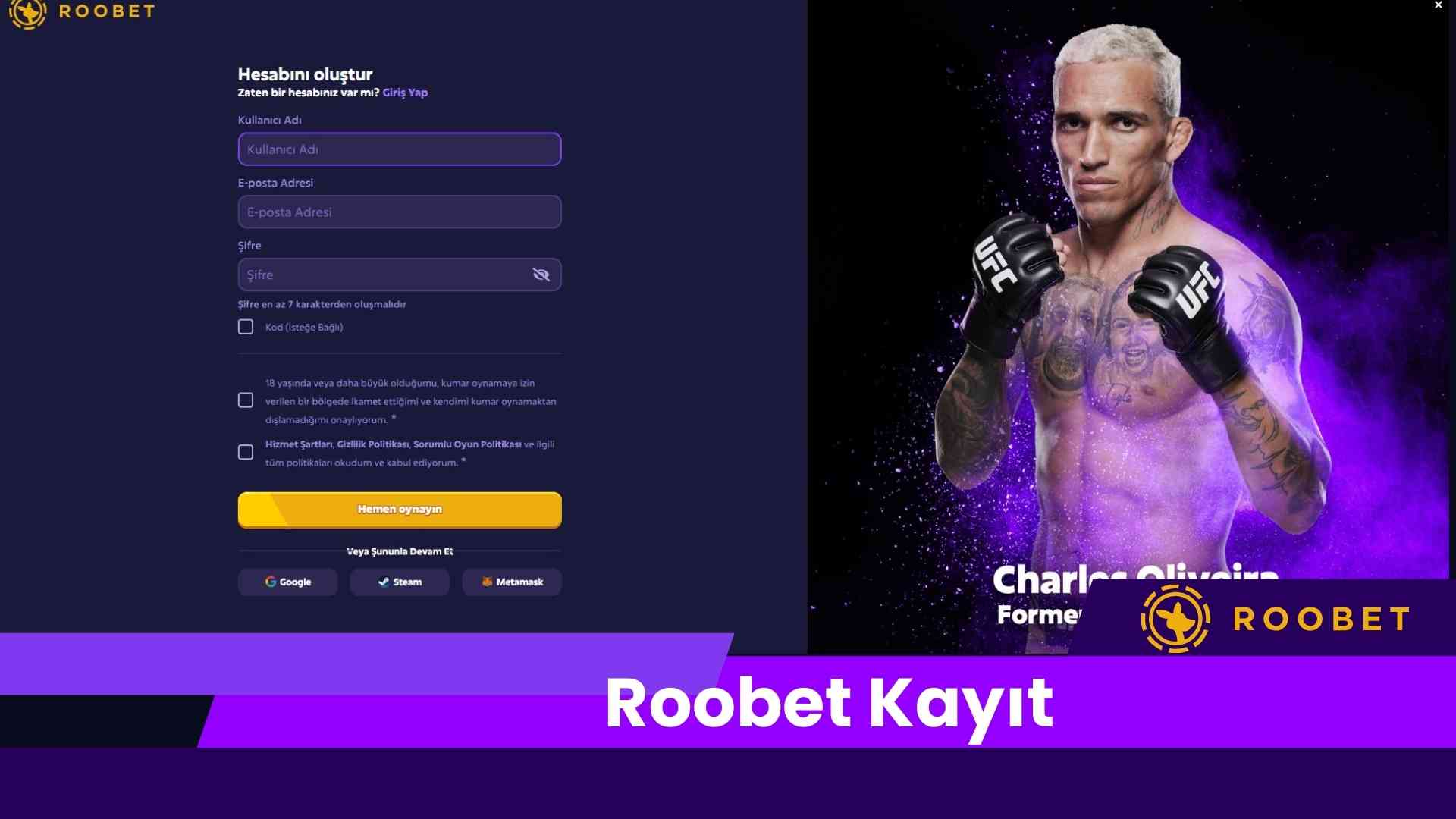 Roobet Kayıt