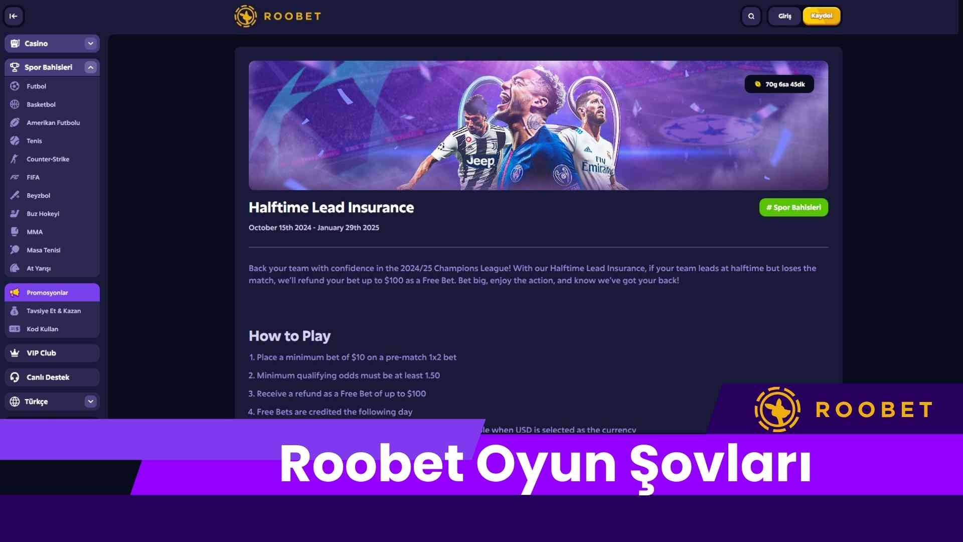 Roobet Oyun Şovları