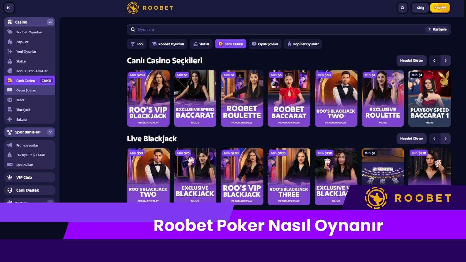 Roobet Poker Nasıl Oynanır