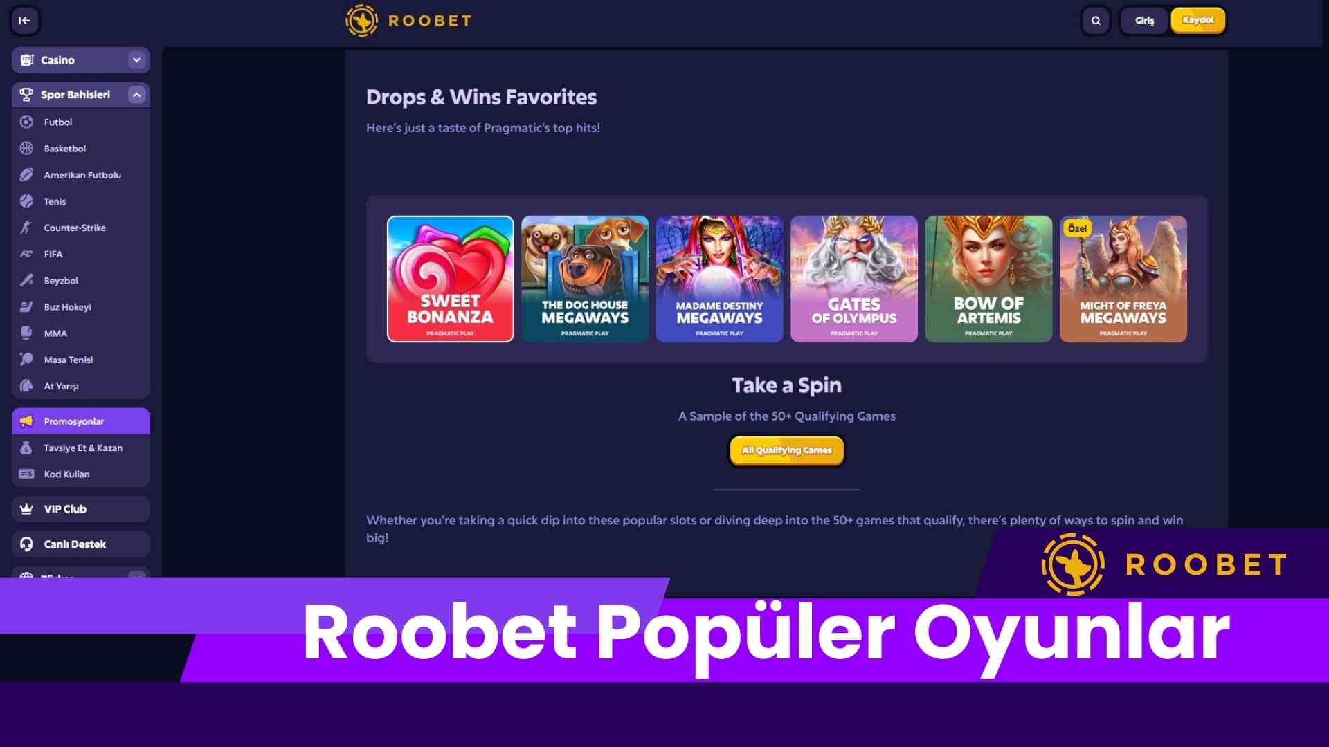 Roobet Popüler Oyunlar