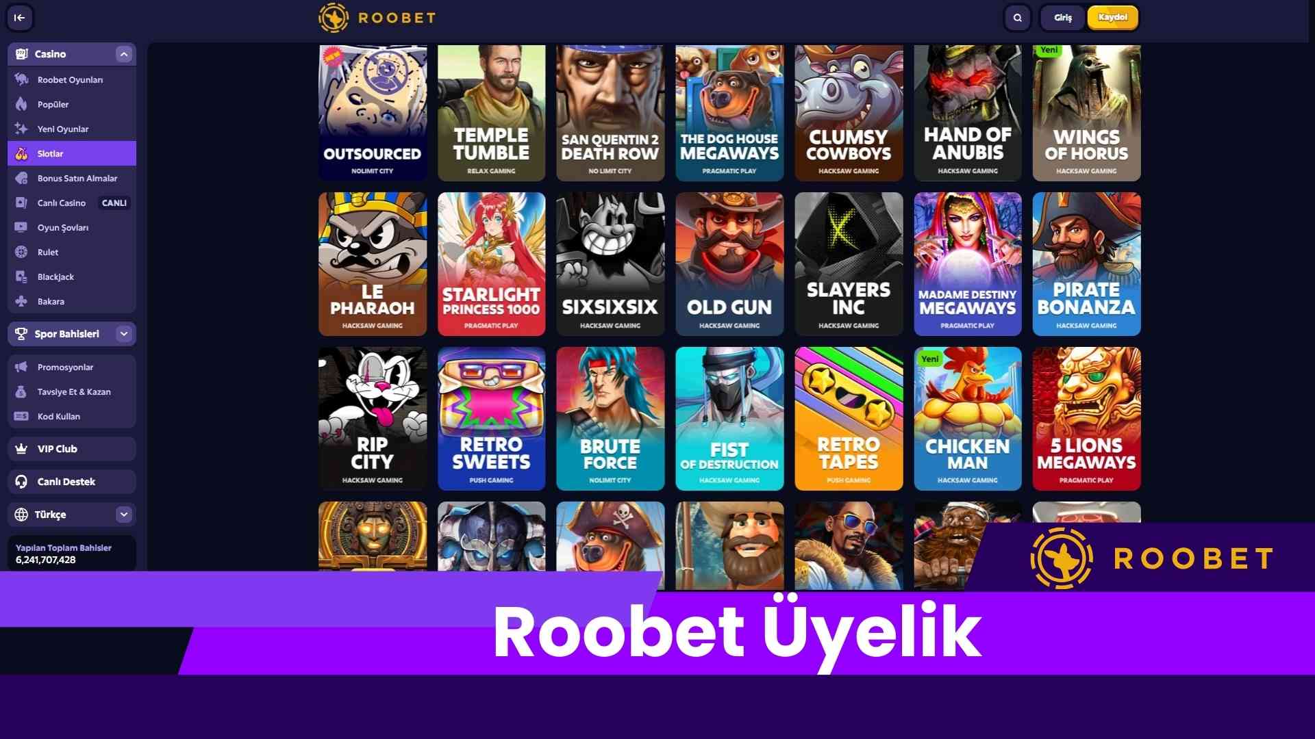 Roobet Üyelik