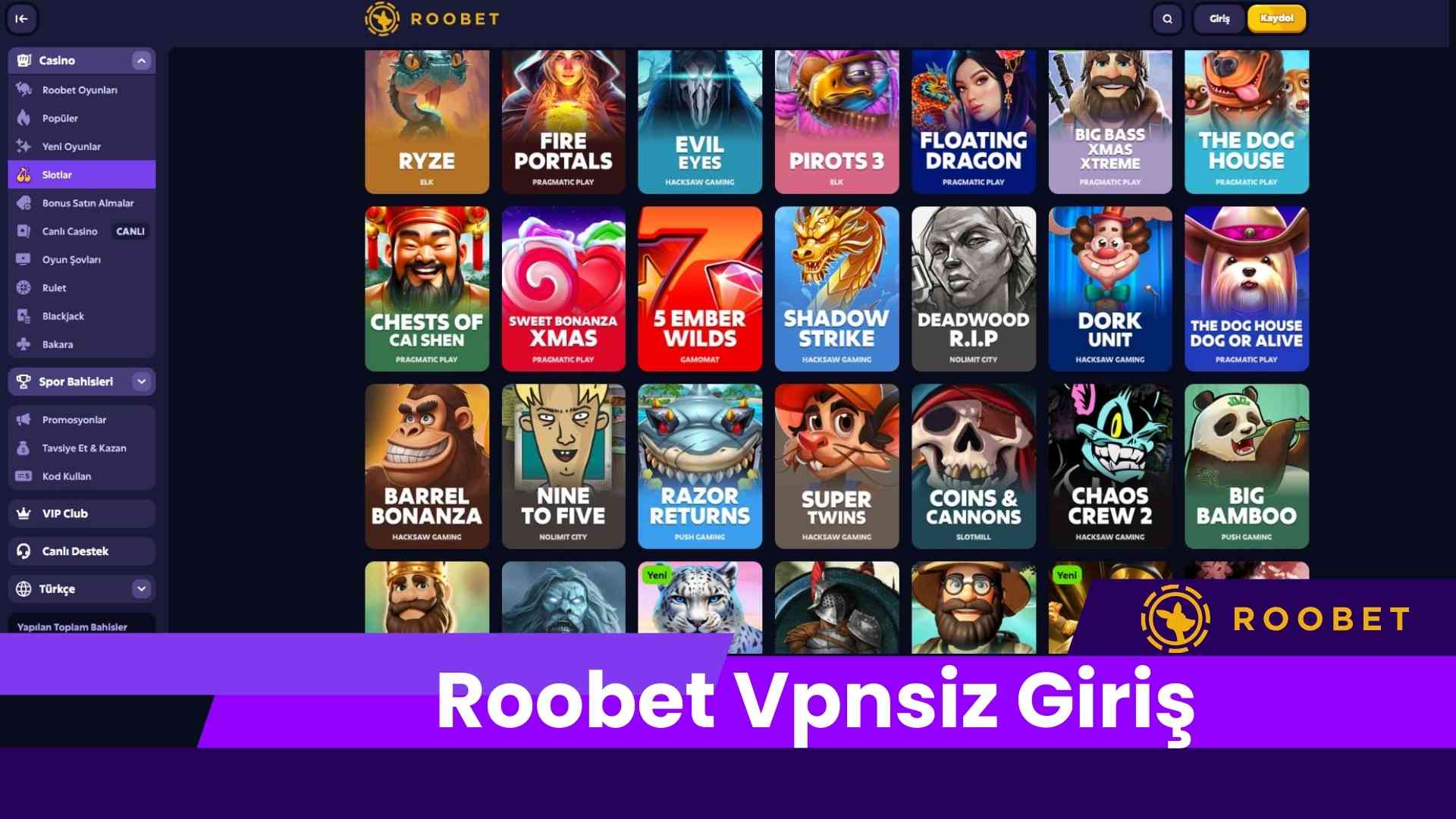 Roobet Vpnsiz Giriş